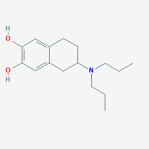 molecular formula C16H25NO2 B1220881 6-(Dipropylamino)-5,6,7,8-tetrahydronaphthalene-2,3-diol CAS No. 66185-60-2