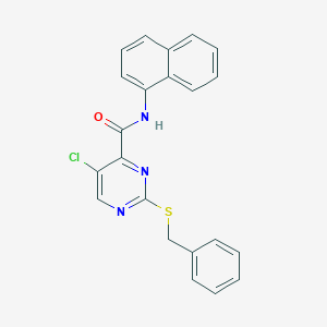 2-(benzylsulfanyl)-5-chloro-N-(naphthalen-1-yl)pyrimidine-4-carboxamide