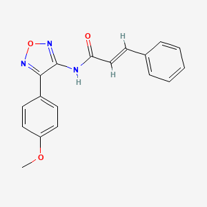 molecular formula C18H15N3O3 B12208825 (2E)-N-[4-(4-methoxyphenyl)-1,2,5-oxadiazol-3-yl]-3-phenylprop-2-enamide 