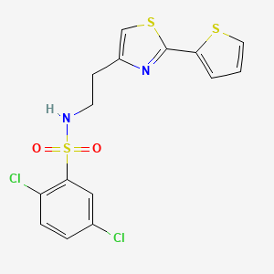 2,5-dichloro-N-{2-[2-(thiophen-2-yl)-1,3-thiazol-4-yl]ethyl}benzenesulfonamide