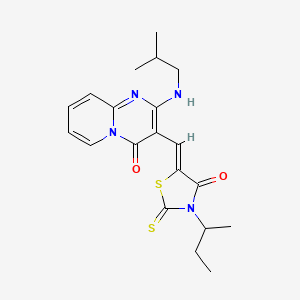 3-{(Z)-[3-(butan-2-yl)-4-oxo-2-thioxo-1,3-thiazolidin-5-ylidene]methyl}-2-[(2-methylpropyl)amino]-4H-pyrido[1,2-a]pyrimidin-4-one