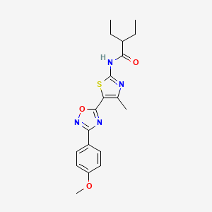 2-ethyl-N-[(2Z)-5-[3-(4-methoxyphenyl)-1,2,4-oxadiazol-5-yl]-4-methyl-1,3-thiazol-2(3H)-ylidene]butanamide