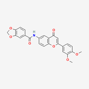 N-[2-(3,4-dimethoxyphenyl)-4-oxo-4H-chromen-6-yl]-1,3-benzodioxole-5-carboxamide