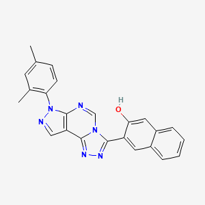 3-[3-(2,4-Dimethylphenyl)-6-hydropyrazolo[5,4-d]1,2,4-triazolo[4,5-e]pyrimidin-7-yl]naphthalen-2-ol