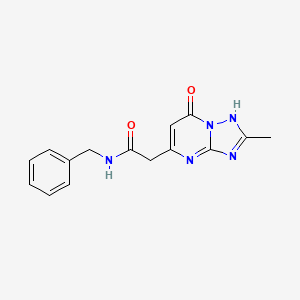 molecular formula C15H15N5O2 B12208901 N-benzyl-2-(7-hydroxy-2-methyl[1,2,4]triazolo[1,5-a]pyrimidin-5-yl)acetamide 