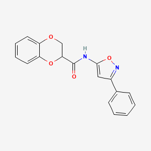 N-(3-phenyl-1,2-oxazol-5-yl)-2,3-dihydro-1,4-benzodioxine-2-carboxamide