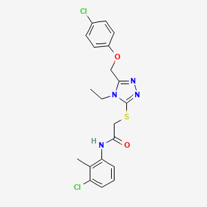 N-(3-chloro-2-methylphenyl)-2-({5-[(4-chlorophenoxy)methyl]-4-ethyl-4H-1,2,4-triazol-3-yl}sulfanyl)acetamide