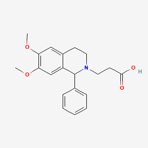 molecular formula C20H23NO4 B12208943 2(1H)-Isoquinolinepropanoic acid, 3,4-dihydro-6,7-dimethoxy-1-phenyl- CAS No. 1051857-97-6