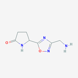 5-[3-(Aminomethyl)-1,2,4-oxadiazol-5-yl]pyrrolidin-2-one