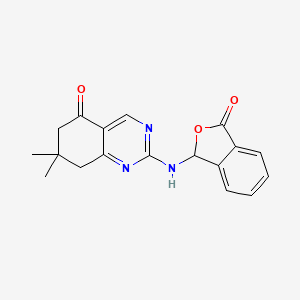 6H-Quinazolin-5-one, 7,7-dimethyl-2-(3-oxo-1,3-dihydroisobenzofuran-1-ylamino)-7,8-dihydro-