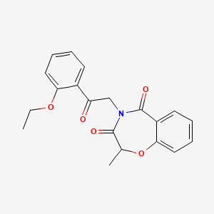 molecular formula C20H19NO5 B12208982 4-[2-(2-ethoxyphenyl)-2-oxoethyl]-2-methyl-1,4-benzoxazepine-3,5(2H,4H)-dione 