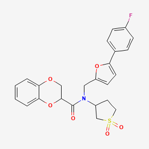 N-(1,1-dioxidotetrahydrothiophen-3-yl)-N-{[5-(4-fluorophenyl)furan-2-yl]methyl}-2,3-dihydro-1,4-benzodioxine-2-carboxamide