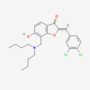 (2Z)-7-[(dibutylamino)methyl]-2-(3,4-dichlorobenzylidene)-6-hydroxy-1-benzofuran-3(2H)-one