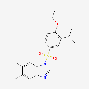 1-[4-ethoxy-3-(propan-2-yl)benzenesulfonyl]-5,6-dimethyl-1H-1,3-benzodiazole