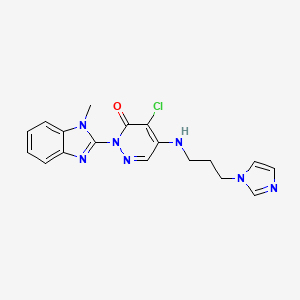 4-chloro-5-{[3-(1H-imidazol-1-yl)propyl]amino}-2-(1-methyl-1H-benzimidazol-2-yl)pyridazin-3(2H)-one