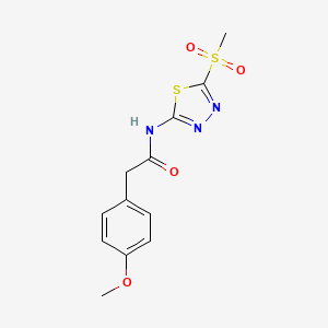 2-(4-methoxyphenyl)-N-[(2Z)-5-(methylsulfonyl)-1,3,4-thiadiazol-2(3H)-ylidene]acetamide