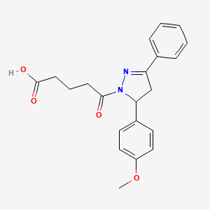 5-[5-(4-Methoxy-phenyl)-3-phenyl-4,5-dihydro-pyrazol-1-yl]-5-oxo-pentanoic acid