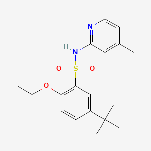 molecular formula C18H24N2O3S B12209041 5-tert-butyl-2-ethoxy-N-(4-methyl-2-pyridinyl)benzenesulfonamide 