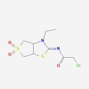 2-chloro-N-[(2E)-3-ethyl-5,5-dioxidotetrahydrothieno[3,4-d][1,3]thiazol-2(3H)-ylidene]acetamide