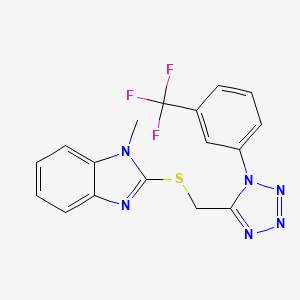 1-methyl-2-[({1-[3-(trifluoromethyl)phenyl]-1H-tetrazol-5-yl}methyl)sulfanyl]-1H-benzimidazole