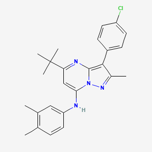 5-tert-butyl-3-(4-chlorophenyl)-N-(3,4-dimethylphenyl)-2-methylpyrazolo[1,5-a]pyrimidin-7-amine