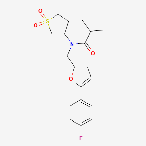 molecular formula C19H22FNO4S B12209063 N-(1,1-dioxidotetrahydrothiophen-3-yl)-N-{[5-(4-fluorophenyl)furan-2-yl]methyl}-2-methylpropanamide 