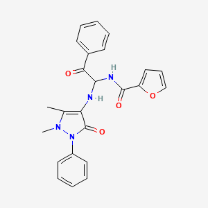 N-{1-[(1,5-dimethyl-3-oxo-2-phenyl-2,3-dihydro-1H-pyrazol-4-yl)amino]-2-oxo-2-phenylethyl}furan-2-carboxamide