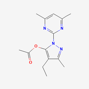 1-(4,6-dimethylpyrimidin-2-yl)-4-ethyl-3-methyl-1H-pyrazol-5-yl acetate