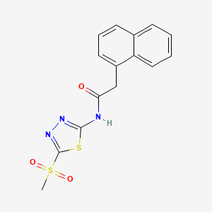 N-(5-(methylsulfonyl)-1,3,4-thiadiazol-2-yl)-2-(naphthalen-1-yl)acetamide