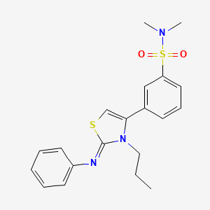 N,N-dimethyl-3-[(2Z)-2-(phenylimino)-3-propyl-2,3-dihydro-1,3-thiazol-4-yl]benzenesulfonamide