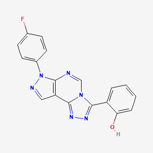 2-[7-(4-fluorophenyl)-7H-pyrazolo[4,3-e][1,2,4]triazolo[4,3-c]pyrimidin-3-yl]phenol