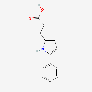 molecular formula C13H13NO2 B1220913 3-(5-phenyl-1H-pyrrol-2-yl)propanoic acid CAS No. 79720-70-0