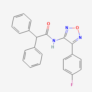 N-[4-(4-fluorophenyl)-1,2,5-oxadiazol-3-yl]-2,2-diphenylacetamide