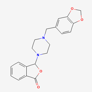 molecular formula C20H20N2O4 B12209138 3-[4-(1,3-benzodioxol-5-ylmethyl)piperazin-1-yl]-2-benzofuran-1(3H)-one 