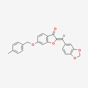 (2Z)-2-(1,3-benzodioxol-5-ylmethylidene)-6-[(4-methylbenzyl)oxy]-1-benzofuran-3(2H)-one