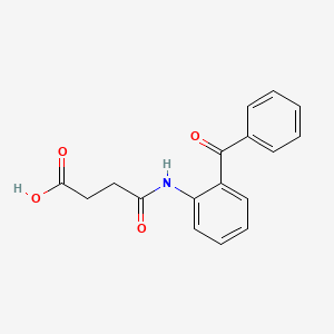 molecular formula C17H15NO4 B12209179 Butanoic acid, 4-((2-benzoylphenyl)amino)-4-oxo- CAS No. 41242-32-4