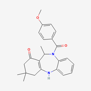 10-[(4-methoxyphenyl)carbonyl]-3,3,11-trimethyl-2,3,4,5,10,11-hexahydro-1H-dibenzo[b,e][1,4]diazepin-1-one