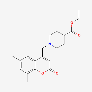 ethyl 1-((6,8-dimethyl-2-oxo-2H-chromen-4-yl)methyl)piperidine-4-carboxylate