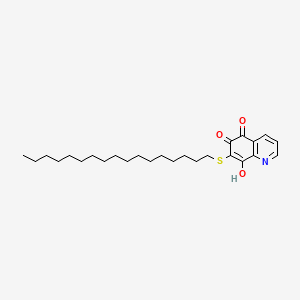 molecular formula C26H39NO3S B1220919 5,8-Quinolinedione, 7-(heptadecylthio)-6-hydroxy- CAS No. 53193-62-7