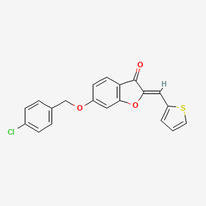 6-[(4-Chlorophenyl)methoxy]-2-(2-thienylmethylene)benzo[b]furan-3-one