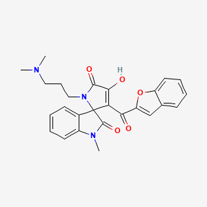 3'-(1-benzofuran-2-ylcarbonyl)-1'-[3-(dimethylamino)propyl]-4'-hydroxy-1-methylspiro[indole-3,2'-pyrrole]-2,5'(1H,1'H)-dione