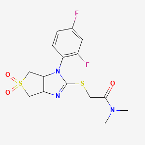 2-{[1-(2,4-difluorophenyl)-5,5-dioxido-3a,4,6,6a-tetrahydro-1H-thieno[3,4-d]imidazol-2-yl]sulfanyl}-N,N-dimethylacetamide