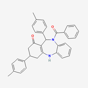 [1-hydroxy-3,11-bis(4-methylphenyl)-2,3,4,11-tetrahydro-10H-dibenzo[b,e][1,4]diazepin-10-yl](phenyl)methanone