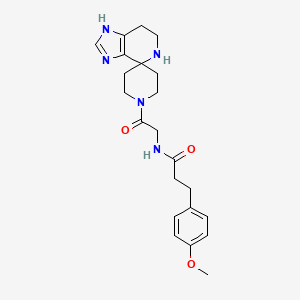 3-(4-methoxyphenyl)-N-(2-oxo-2-spiro[4,5,6,7-tetrahydroimidazo[4,5-c]pyridine-4,4'-piperidine]-10-ylethyl)propanamide