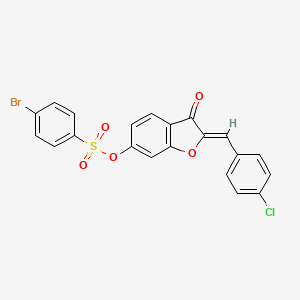 (2Z)-2-(4-chlorobenzylidene)-3-oxo-2,3-dihydro-1-benzofuran-6-yl 4-bromobenzenesulfonate