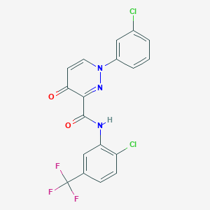 1-(3-chlorophenyl)-N-[2-chloro-5-(trifluoromethyl)phenyl]-4-oxo-1,4-dihydropyridazine-3-carboxamide