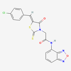 N-(2,1,3-benzoxadiazol-4-yl)-2-[(5Z)-5-(4-chlorobenzylidene)-4-oxo-2-thioxo-1,3-thiazolidin-3-yl]acetamide