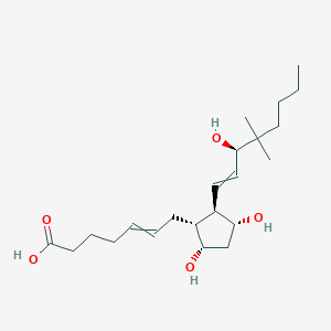 molecular formula C22H38O5 B1220938 7-[(1R,2R,3R,5S)-3,5-dihydroxy-2-[(3R)-3-hydroxy-4,4-dimethyloct-1-enyl]cyclopentyl]hept-5-enoic acid 