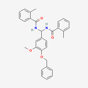 N,N'-{[4-(benzyloxy)-3-methoxyphenyl]methanediyl}bis(2-methylbenzamide)