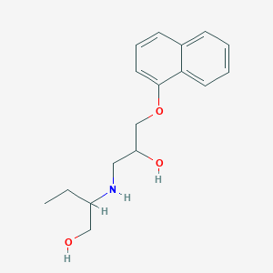 molecular formula C17H23NO3 B12209393 2-[(2-Hydroxy-3-naphthyloxypropyl)amino]butan-1-ol 